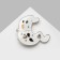 Brooch "Ghost" Funny, color in gold