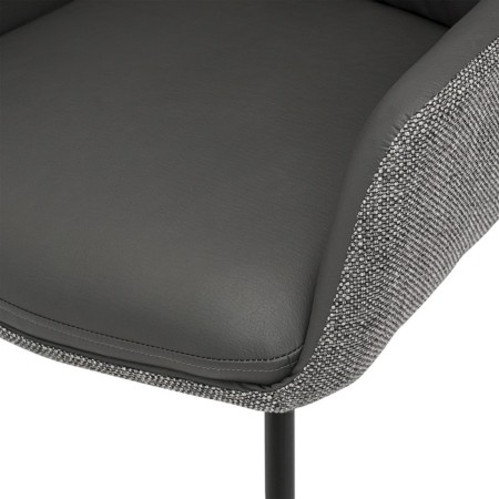 Allar chair, 580 × 520 × 850 mm, eco -leather, matting, color gray color-15