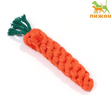 Cable toy "carrots", up to 18 cm, up to 50 g, orange/green