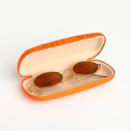 Case for glasses on the chosen clap, length 16 cm, color orange color-3