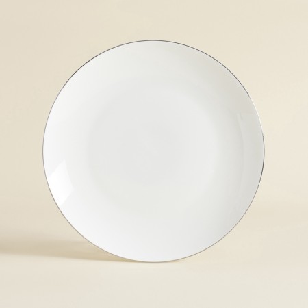 Sl Home “Cascon” plates, d = 20 cm, set 2 pcs, bone porcelain, white-3