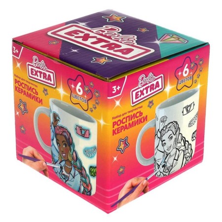 Mug for the Barbie painting (paints, brush)-3
