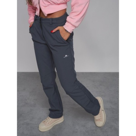 Sports female trousers, size 44, dark gray color-11