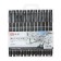 Set of markers-liners, 12 pieces, 0.05-3.00 mm, black