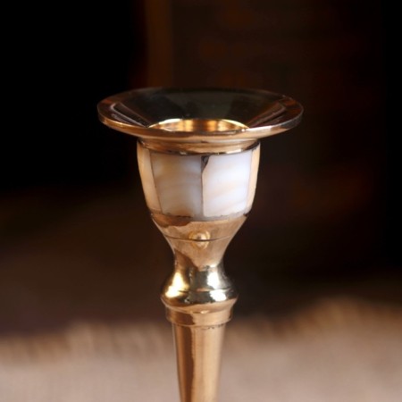 Click for 1 candle "Classic" with mother -of -pearl 11 cm-1