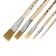 Set of brushes bristles 5 pieces, calligrata (flat No.: 2, 6, 10, 16, 24), wooden handle