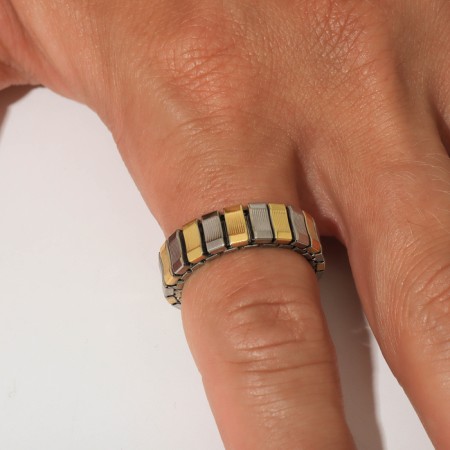 Ring "Steel" strict classic, color-silver color-2
