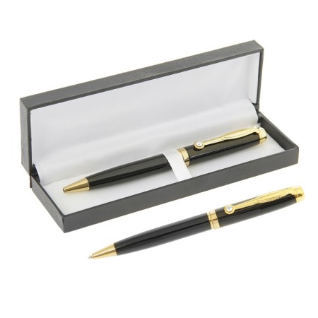 Ballic handle, gift, in the leatherette case, rotary, "file", black with gold-1
