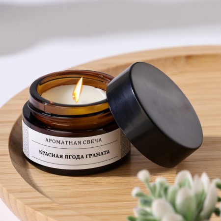 Aromatic candle in the Bank "Red Berry Grenade", soy wax, 12 g
