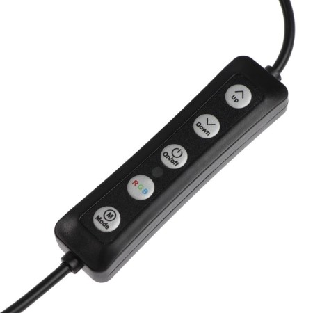 LED ring lamp RJ33, lamp 32 cm, colored backlight, 10 watts-10