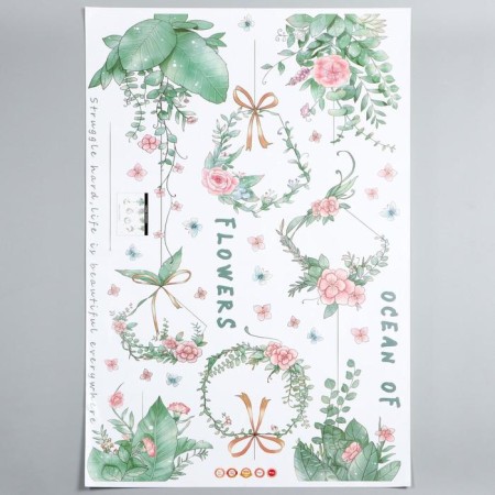 Interior plastic sticker "Flowers" 60x90 cm-1