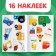 Stickers-Polovinki "Funny Transport", Blue Tractor