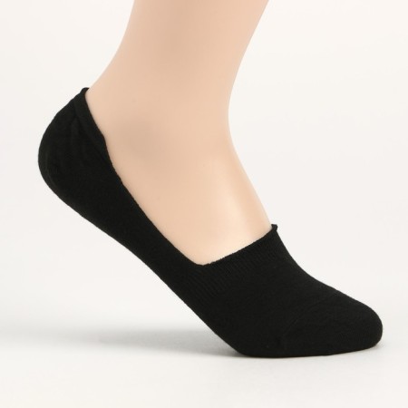 Invisible socks female, black color, size 23 (36-39)