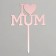 Topper "I love mom", color pink gold