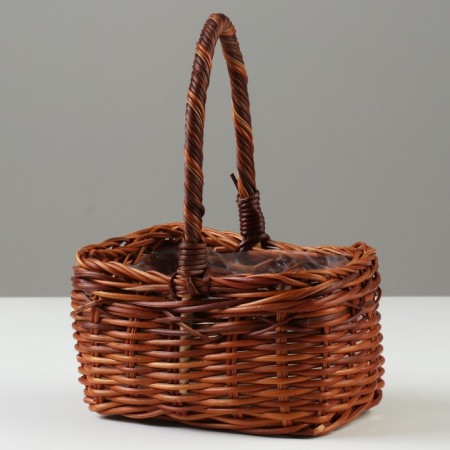 Wicker basket, 16 x 13 x 9.5/21.5 cm, rattan-1