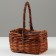 Wicker basket, 16 x 13 x 9.5/21.5 cm, rattan