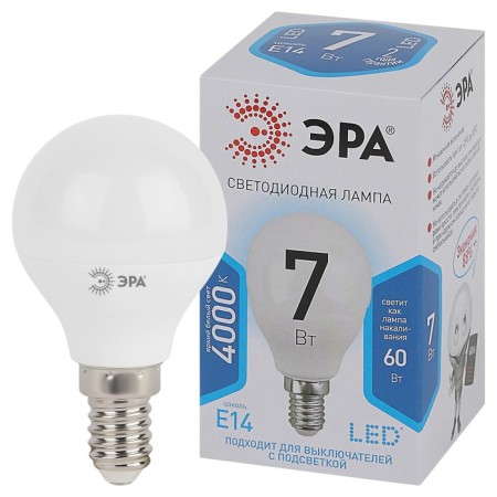 LED LED era Standard "Shar", 7 W, E14, 560 lm, 4000k, glow of white