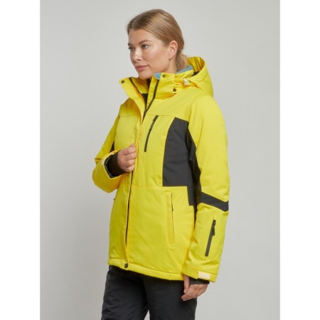 Ski jacket female, size 46, yellow color-2