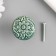 Handle for the casket ceramics, metal "flower" green 3.4x3.4x3.4 cm