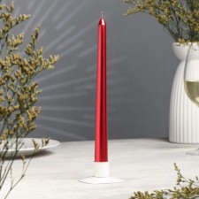 Antique candle, 2.3x 25 cm, varnished, red metallic