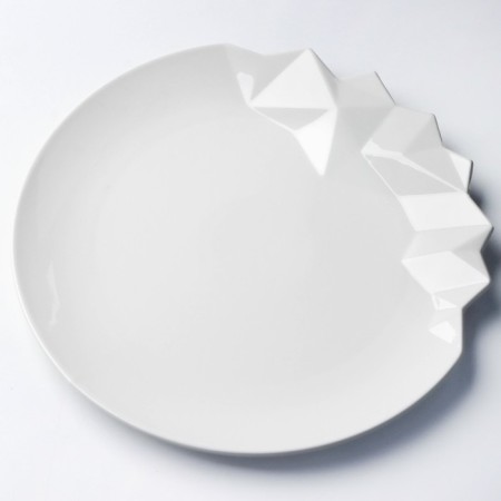Ceramic Iceberg ceramic plate, white, 27 cm, white color-4