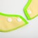 Bibslate for feeding "Flower" waterproof on the button, with a super-carman, the color is green