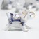 Souvenir Ceramics "Elephants with blue painting" Set 7 pcs H = 11 cm 31.5x23.5 cm