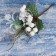 Decor "Winter charm" leaves white berries 22 cm