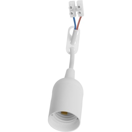 Cartridge E27, plastic, with a terminal block, White, 24628 3