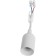 Cartridge E27, plastic, with a terminal block, White, 24628 3