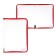 Plastic folder A4, 325 x 230 x 25 mm, lightning around, calligrata "office", PM-A4-01, 0.5 mm, transparent, red