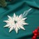 Christmas tree decoration "relief snowflake" 11x11 cm, white overflow