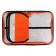 Penal 3 sections, tab inside, 140 x 210 x 40 mm, fabric, calligrata top block "geese"