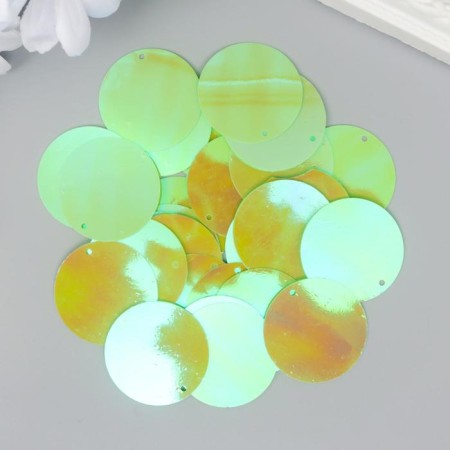 Sequins "circle" light green set 30 g d = 3 cm-1