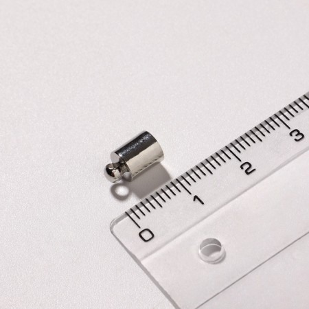Castle Container Magnetic 16 × 6 mm, D loops = 1.5 mm (set 3 pcs.), The color of the steel-2