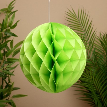 Ball paper decorative, diameter 30 cm, col. green