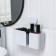Holder for bathrooms on Velcro of Dolyan, 21 × 19 × 9 cm, white color