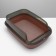 Toilet with transparent sides with a scoop and filter, 50 x 34 x 18 cm, brown