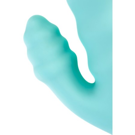 A relief vibrator with clitoral stimulation Flovetta Flax, silicone, mint, 17.5 cm-2