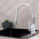 Kitchen mixer "RMS" SL123W-016F-1, flexible spout, single-leaf, white/chromium