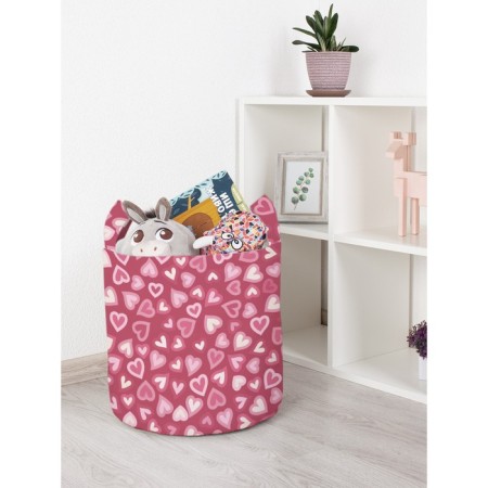 Basket for toys "Luminous hearts, size 35x35 cm