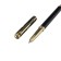 Handle Gift Roller in the leatherette case, the case is black, gold