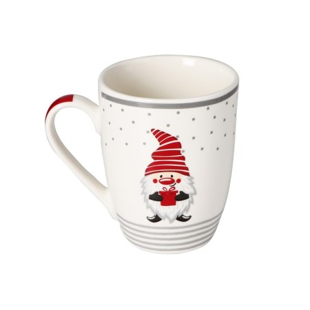 Porcelain shade mug "Festive commotion. Gnome Bim ", 340 ml, white color-1