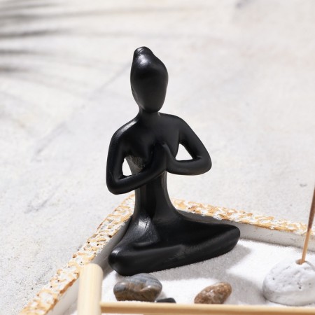 Garden of Stones with a stand for incense "Zen", 12x12x9.5cm, concrete-2