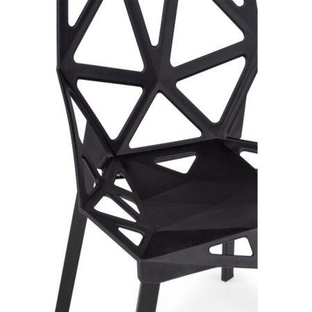 Plastic stool One PC-015 Metal/plastic, black 55x56x80 cm-5