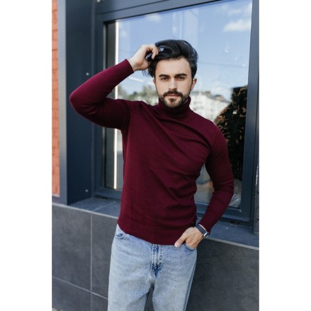 Jumper male ise, size 56, burgundy color-4