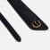 Women's belt, width 7.5 cm, metal buckle, black color