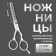 Filtering scissors with emphasis, blade - 6.5 cm, silver color