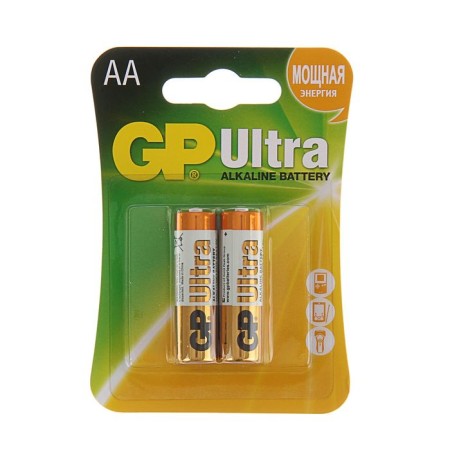 Battery Alkalin GP Ultra, AA, LR6-2BL, 1.5V, blister, 2 pcs.