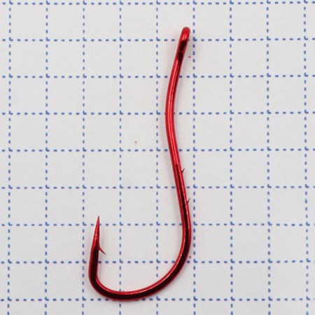 The hook KOI Ryusen-Ring-2BH, size 10 int, color Red 10 pcs.